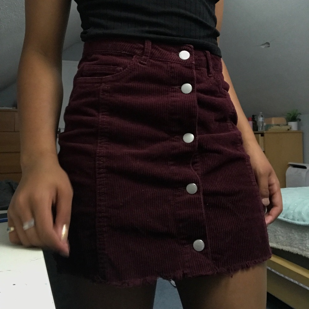 Dark purple corduroy skirt